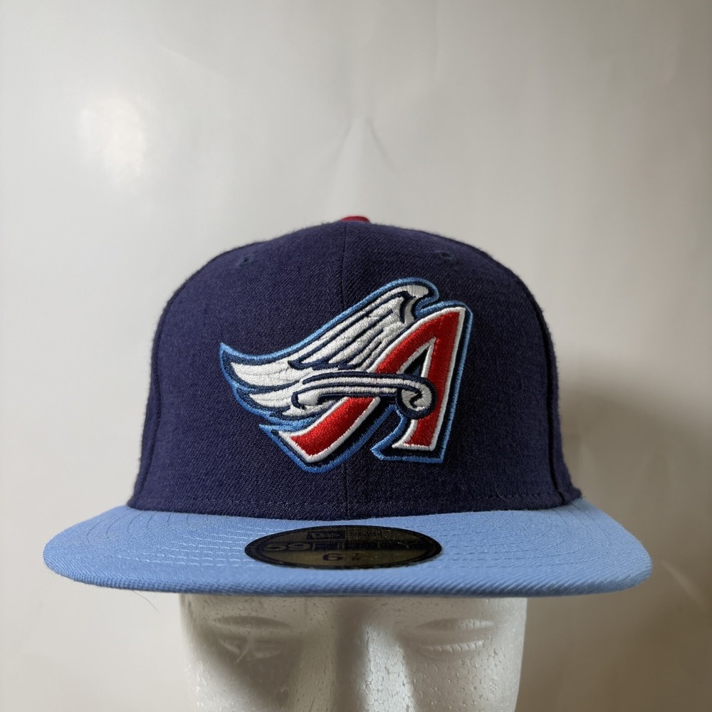 New Era 59FIFTY Anaheim Angels Blue MLB Cooperstown Hat NEW 6 7/8